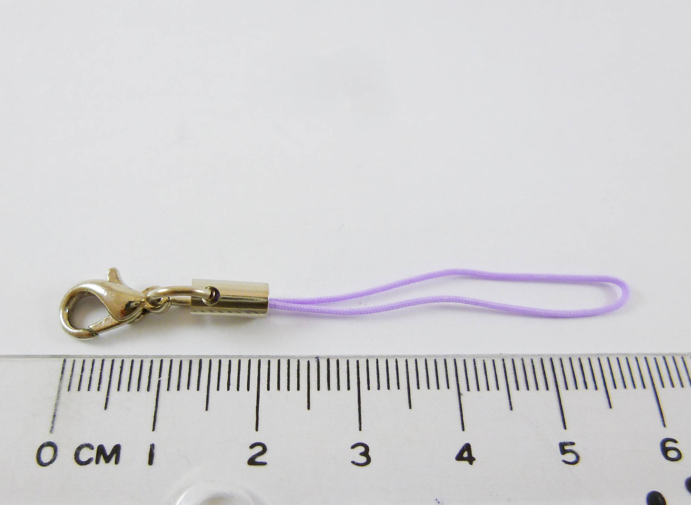 銅鍍正白k色問字鉤吊繩-夢幻紫色