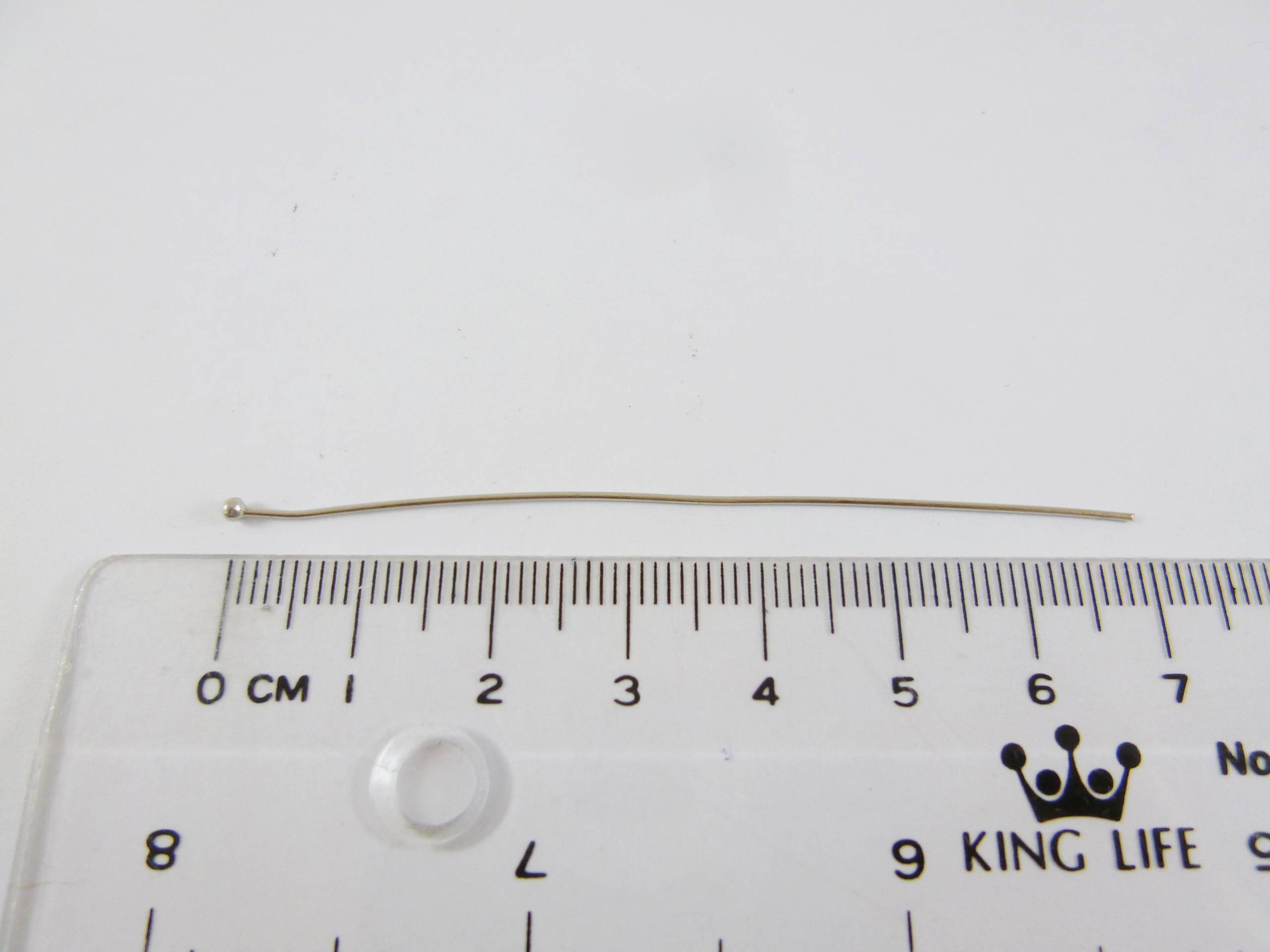 銅鍍白K色小頭珠針-0.7x70mm