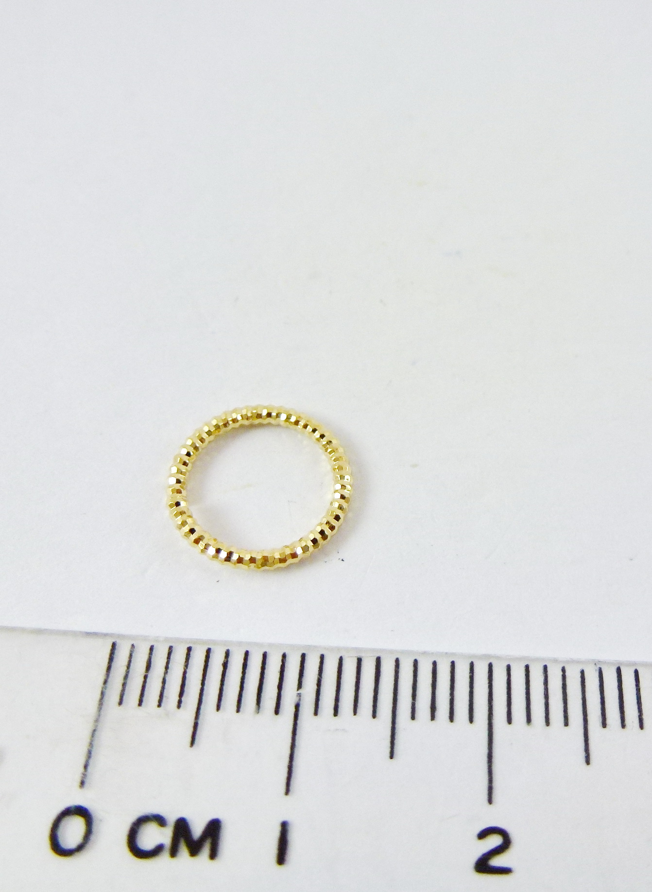1.2x11mm銅鍍金色鐳射雕刻單圈