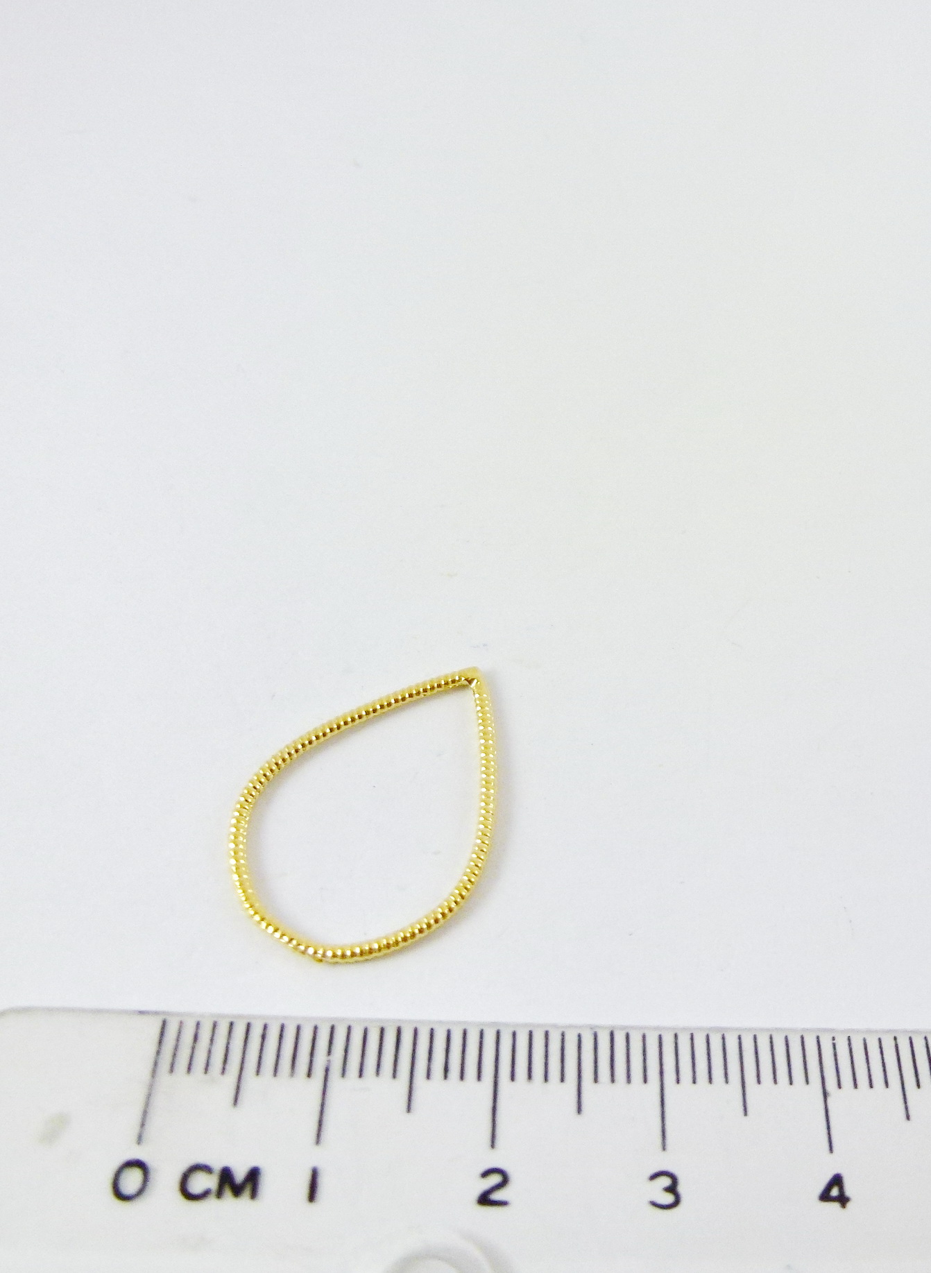 25mm銅鍍金色螺紋水滴