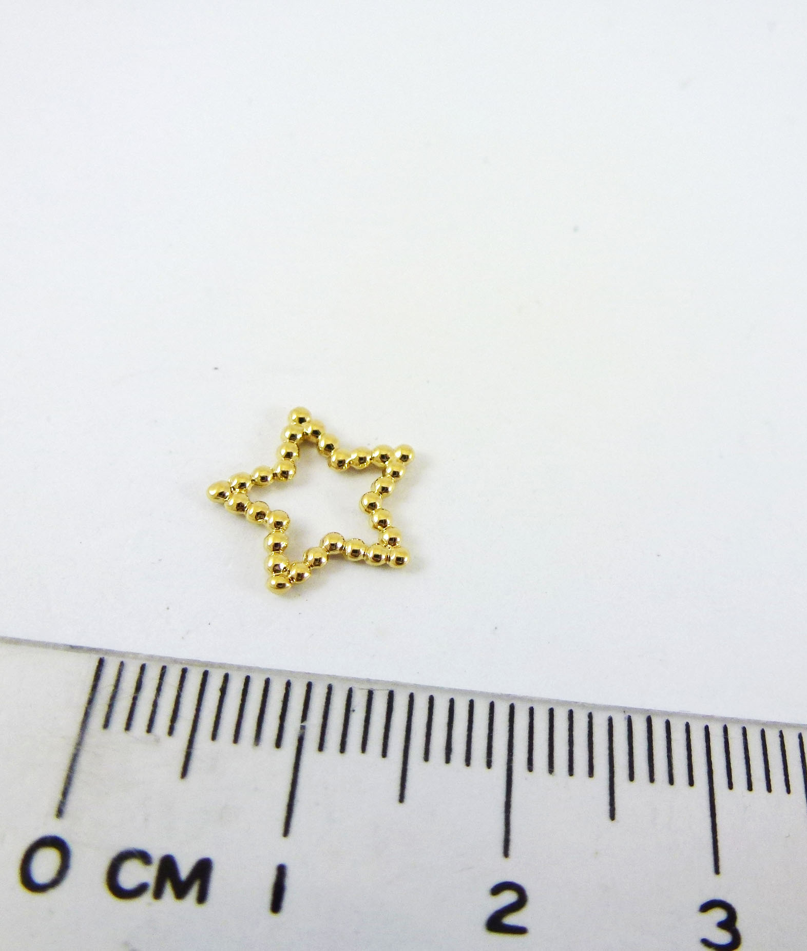11MM銅鍍金色珠鍊框星星