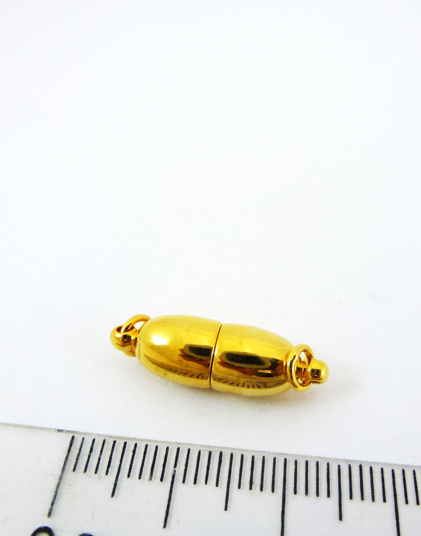 7x22mm銅鍍金色膠囊形磁鐵扣