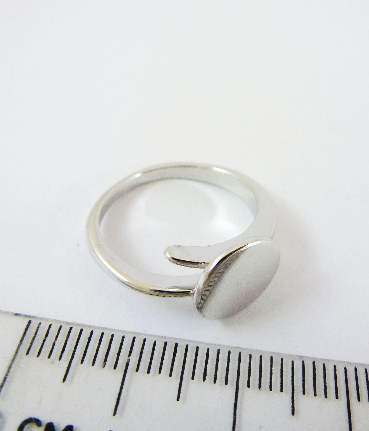 10mm銅鍍正白K色圓盤戒指環