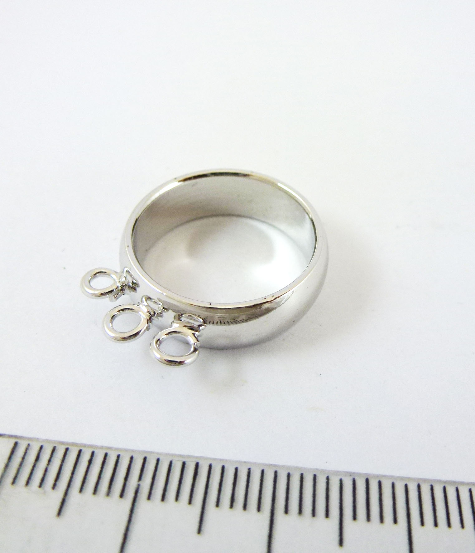 NO.11銅鍍正白K色厚圓弧戒指環