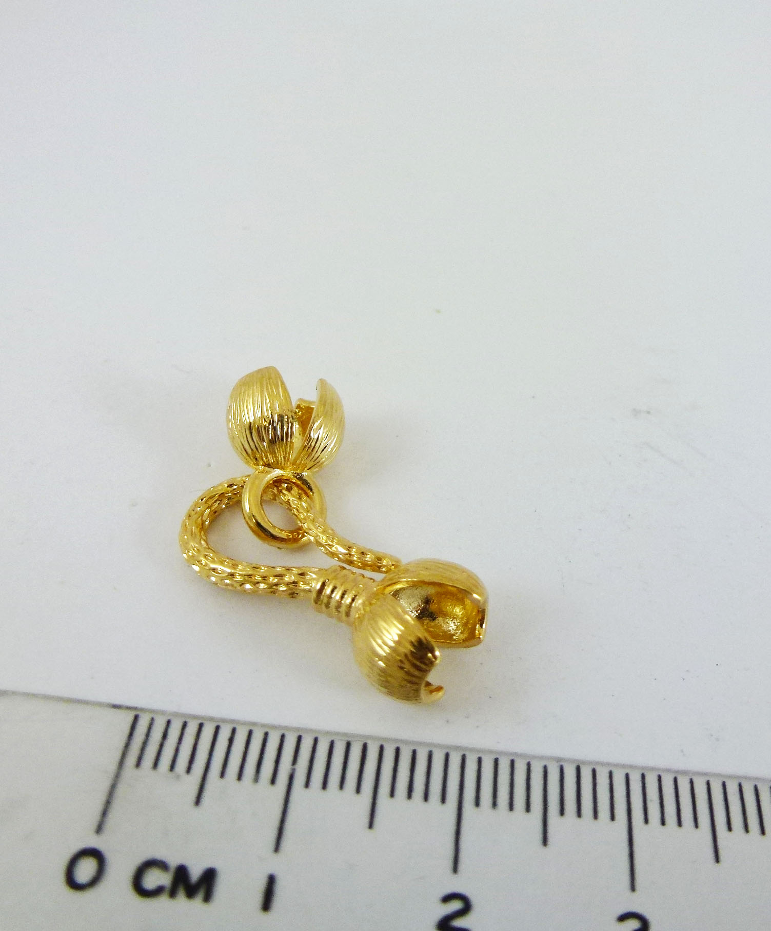 7mm銅鍍金色花形扣頭