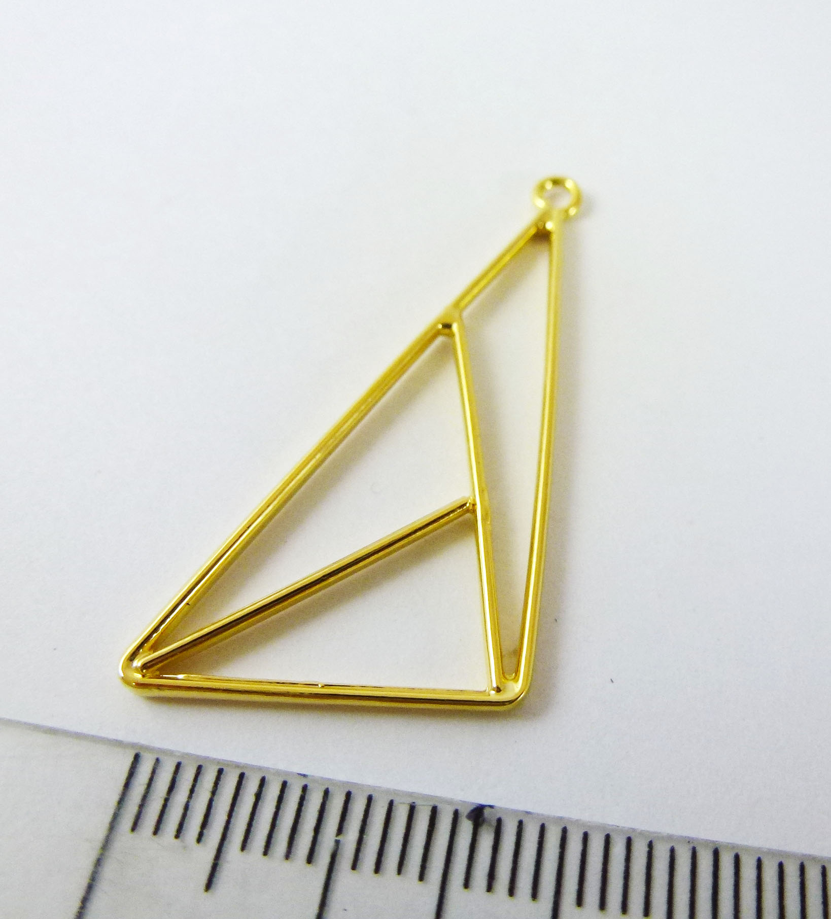 39mm合金鍍金單孔三角形