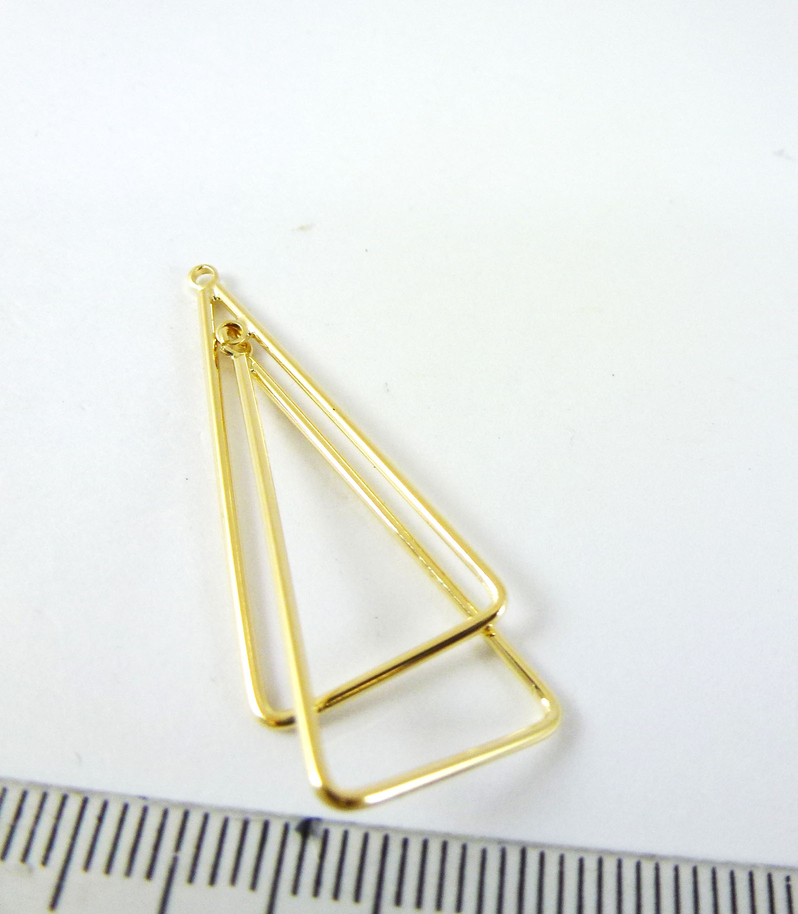銅鍍金單孔雙三角形