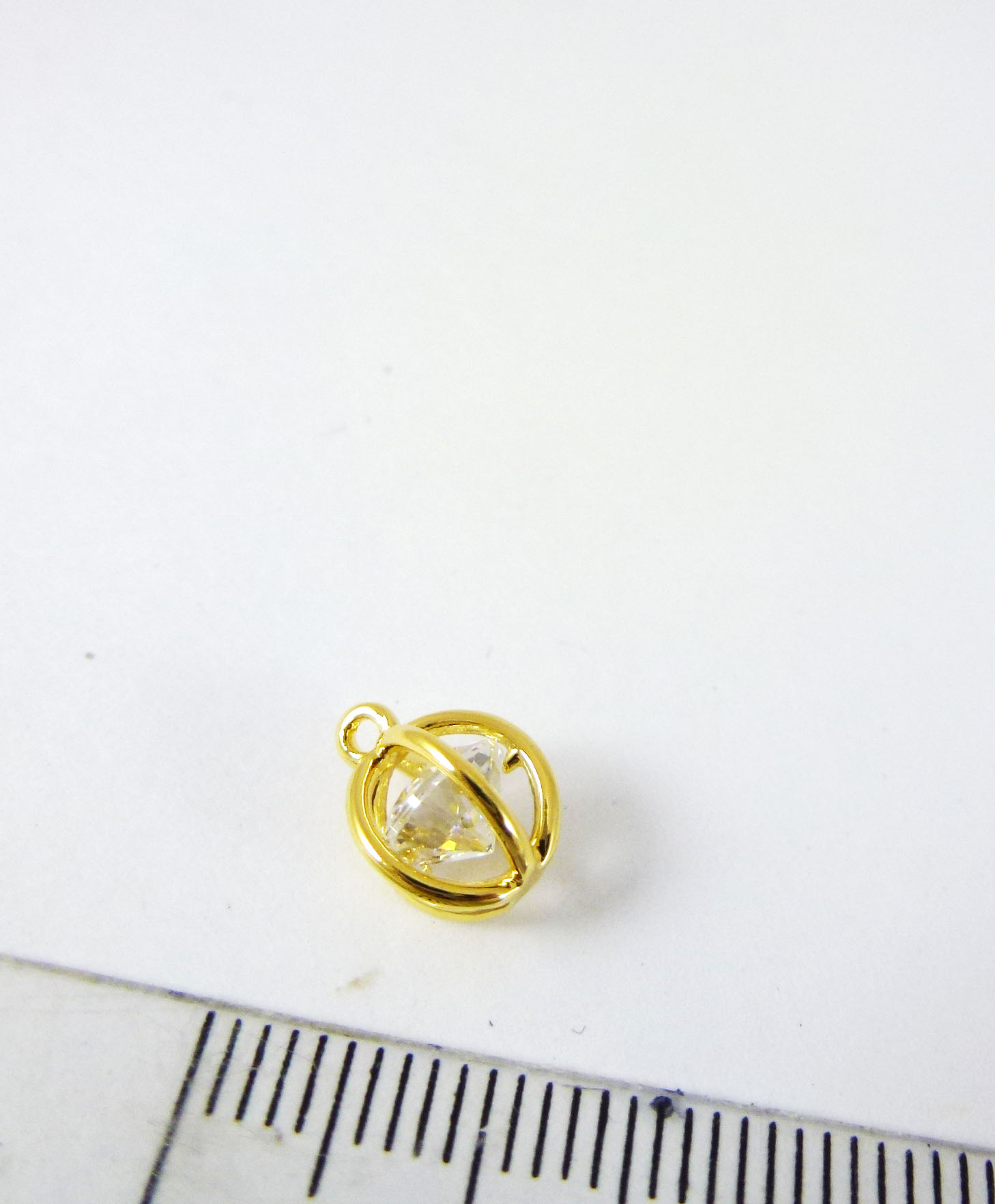8mm銅鍍金單孔線球包鑽