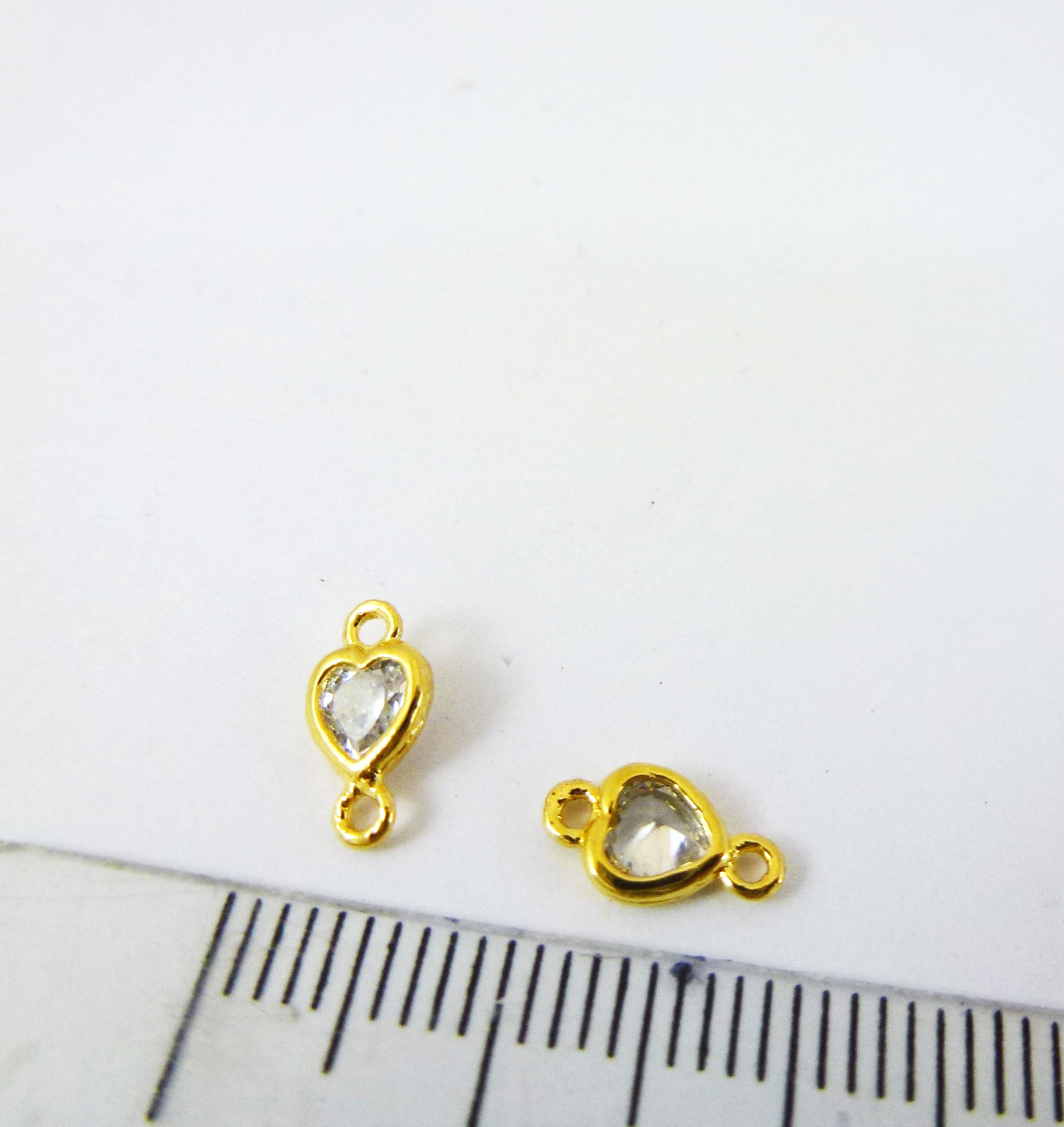 5mm銅鍍金雙孔心形鑽