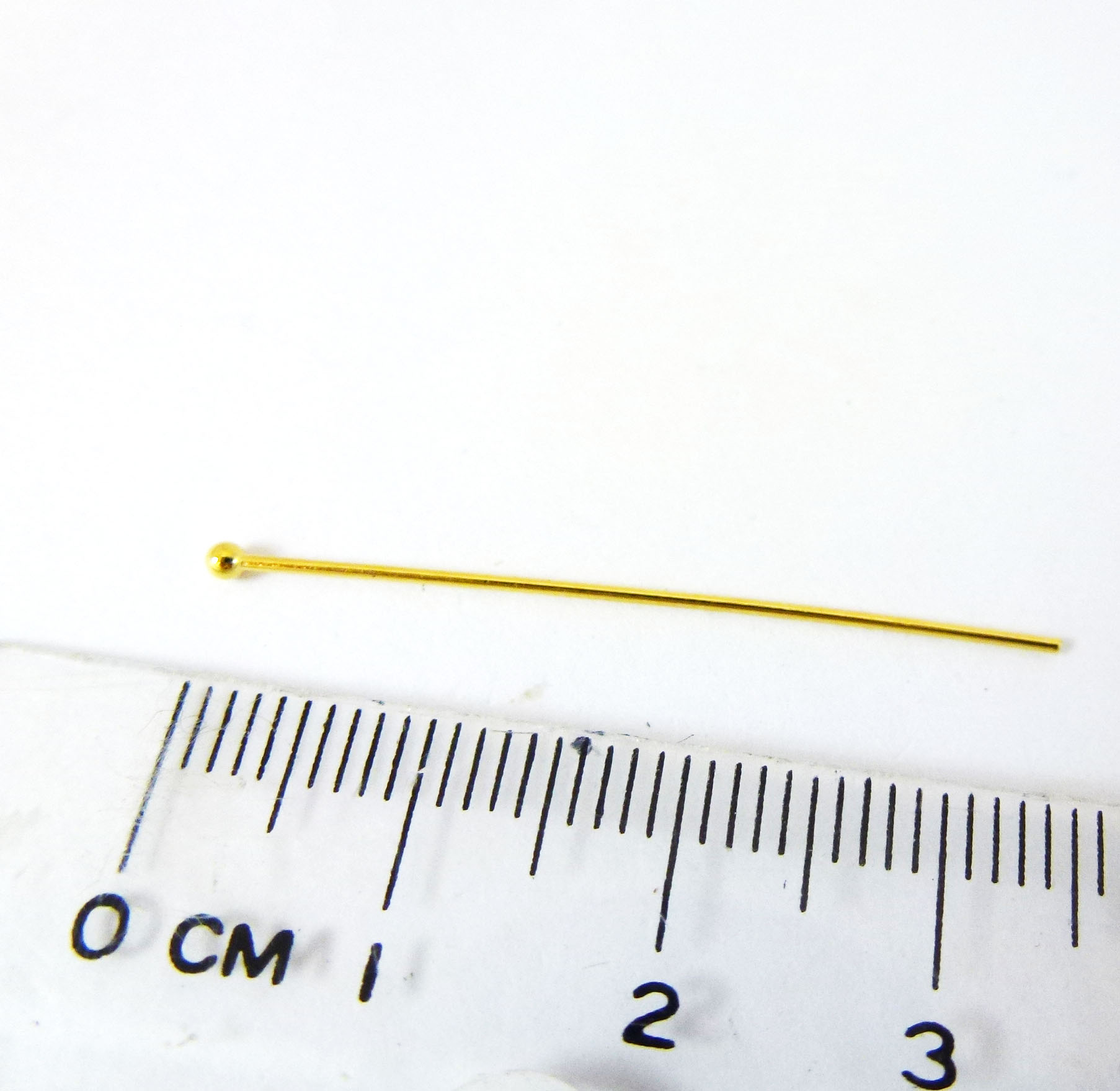 銅鍍金色珠針-0.6x35mm