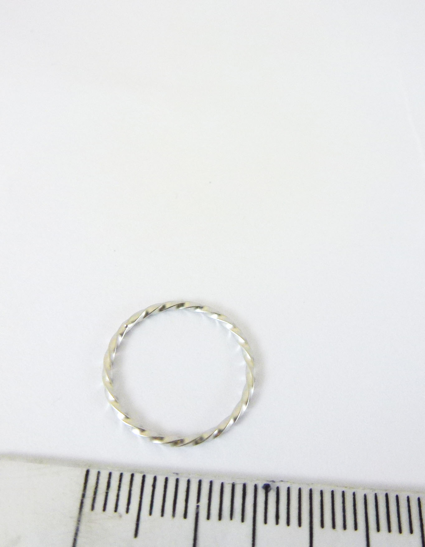 15mm銅鍍霧銀螺旋圓圈