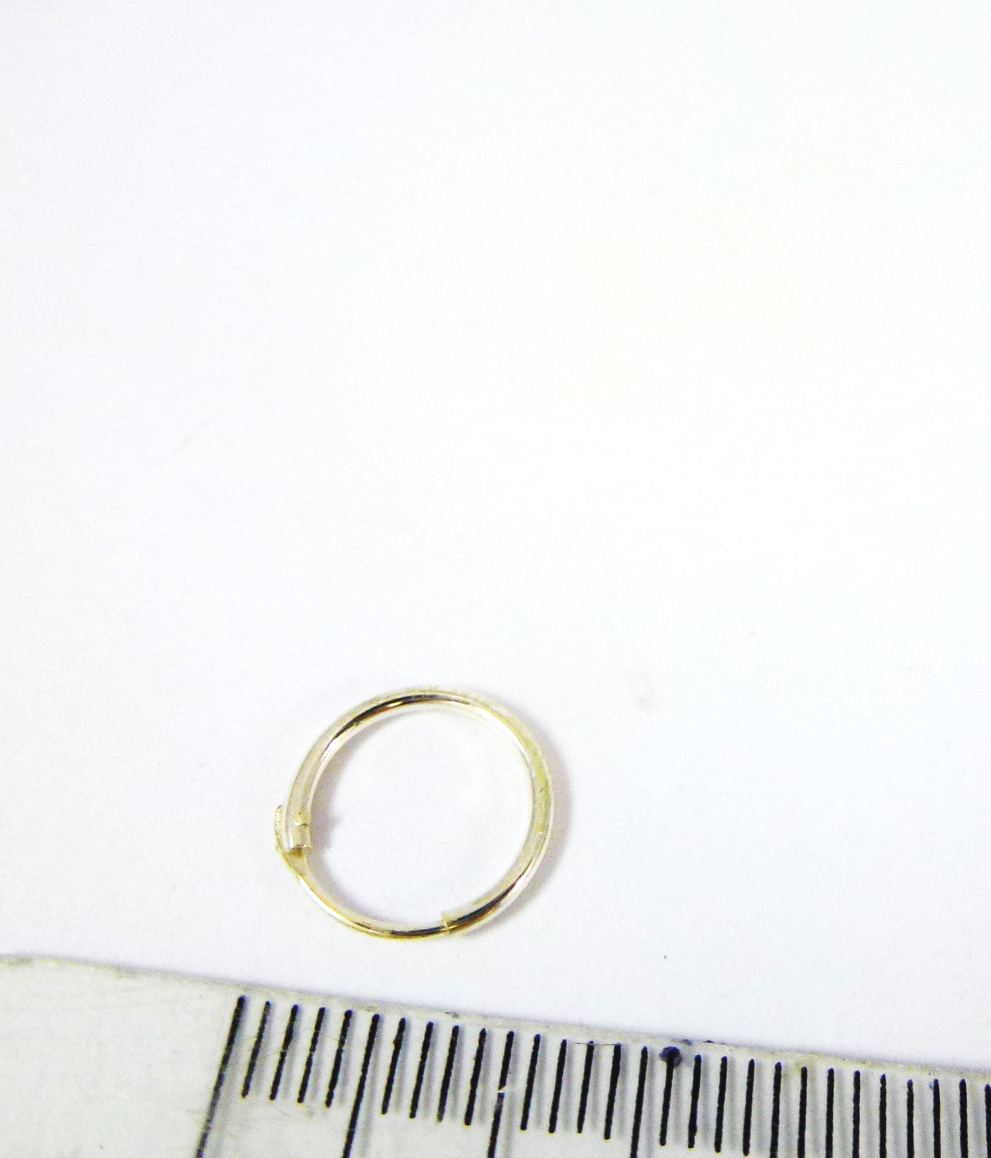10mm純銀扳開式圓形耳環