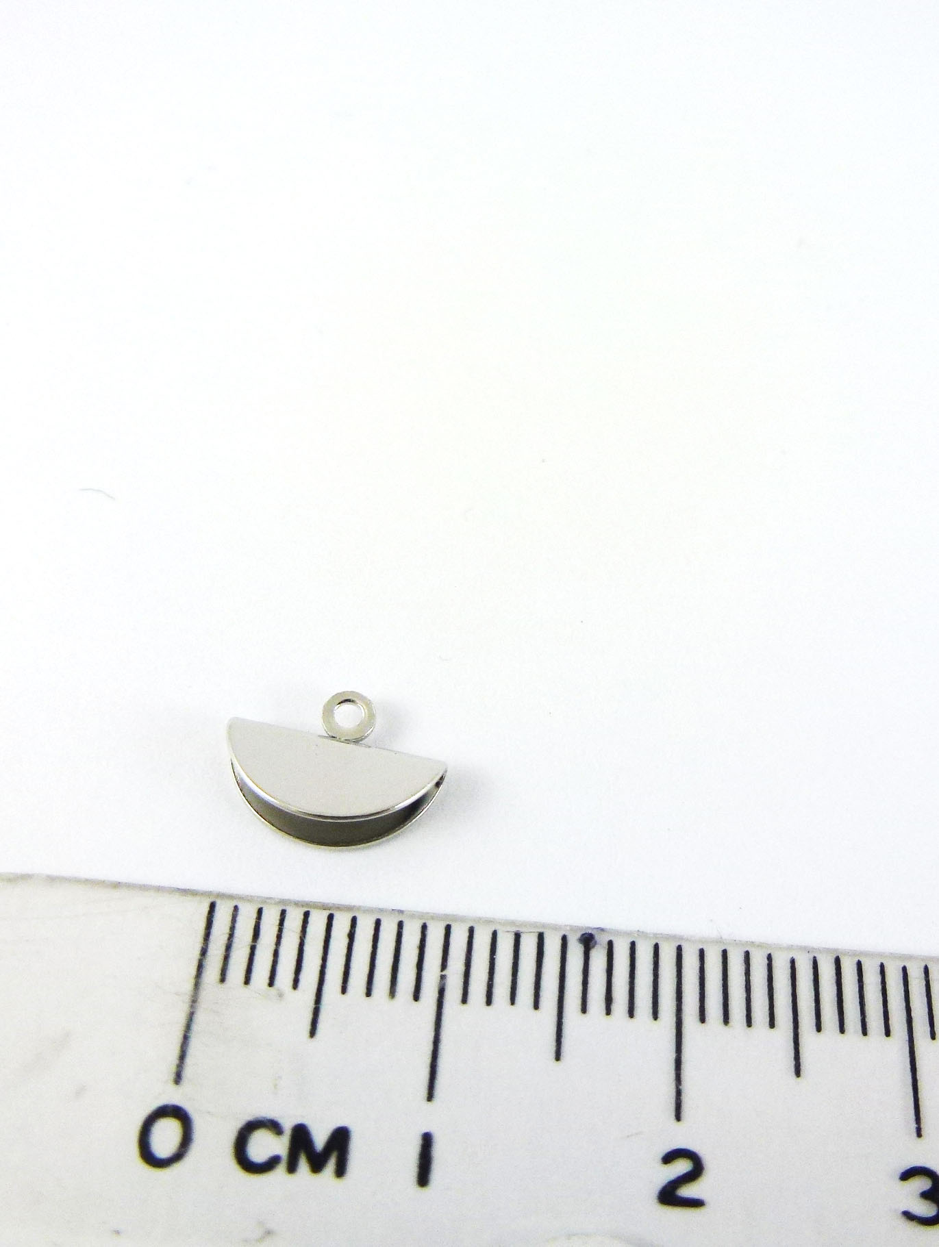 10mm銅鍍正白K單孔半圓形夾片