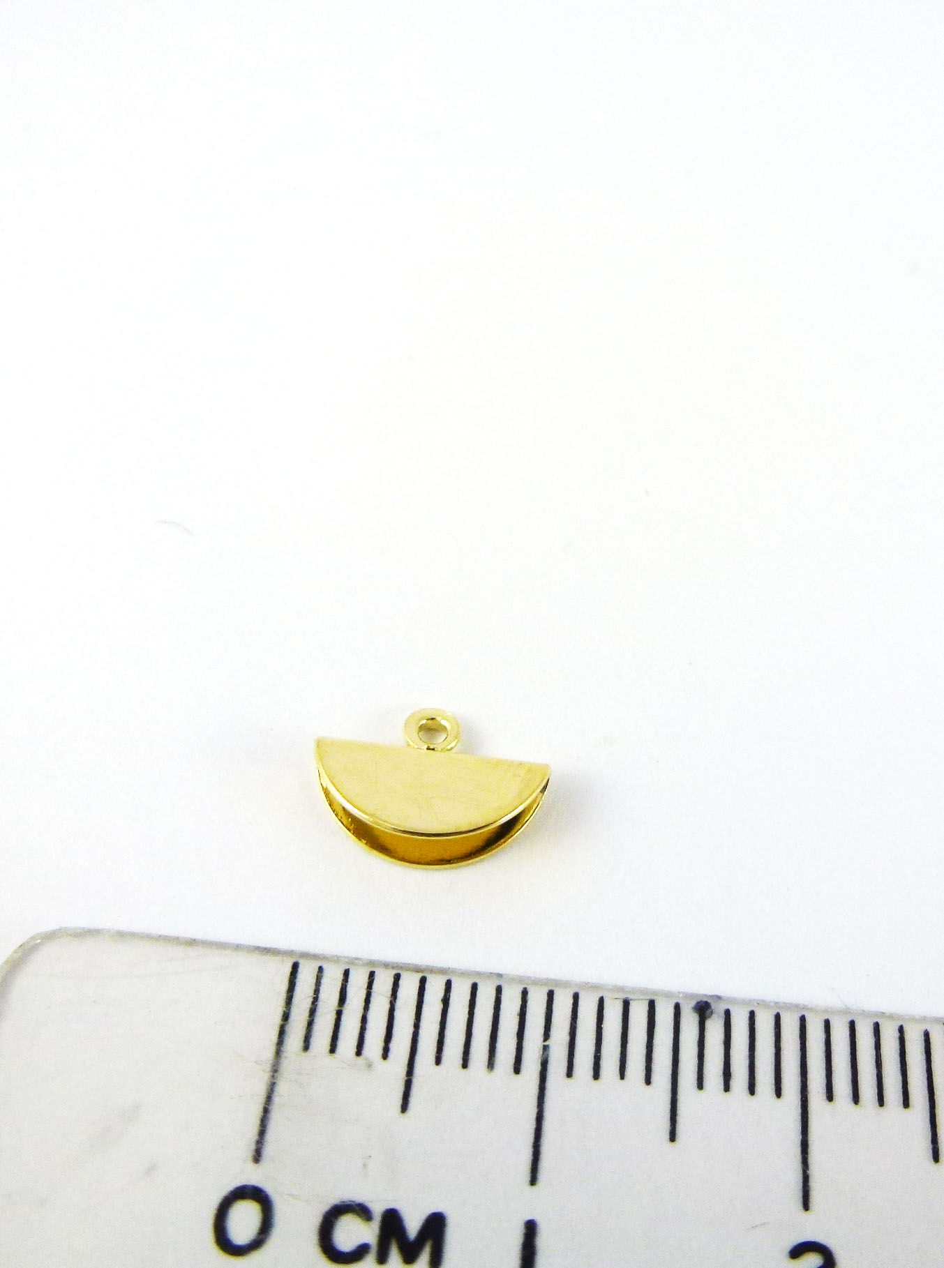 10mm銅鍍金單孔半圓形夾片