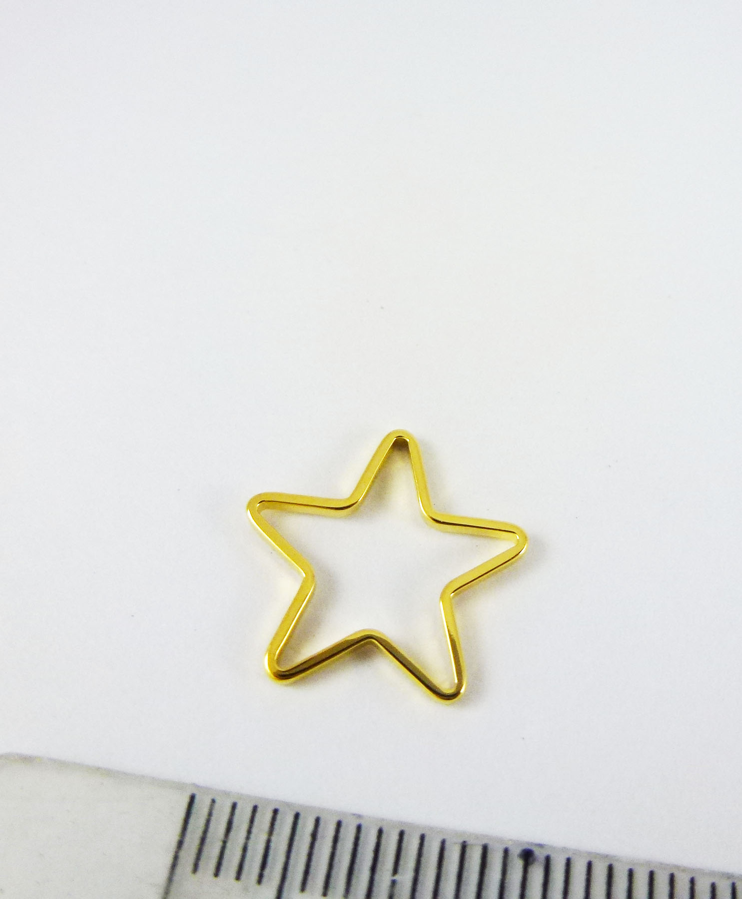 15mm銅鍍金色五角星