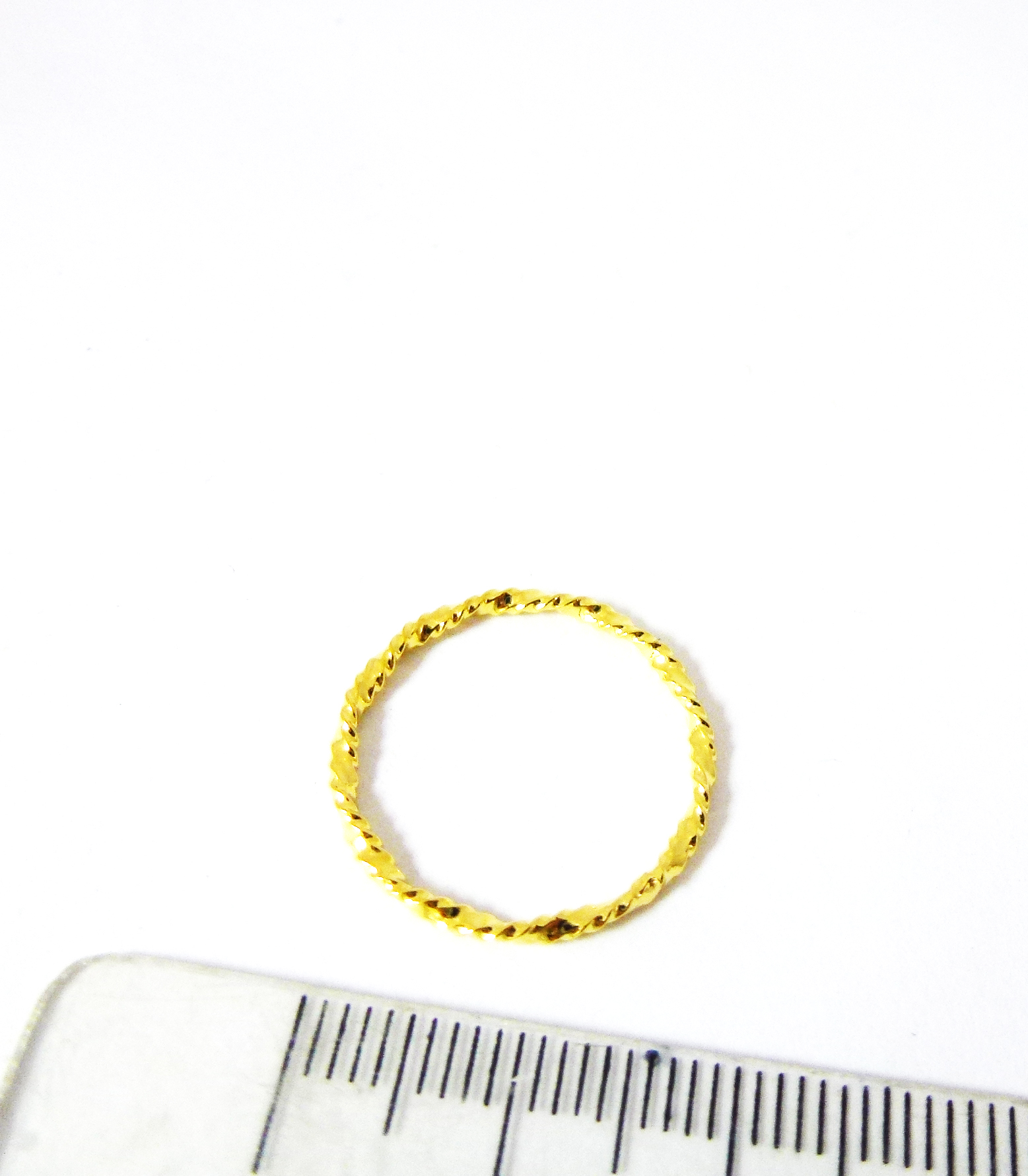 20mm銅鍍金色螺旋紋圓圈