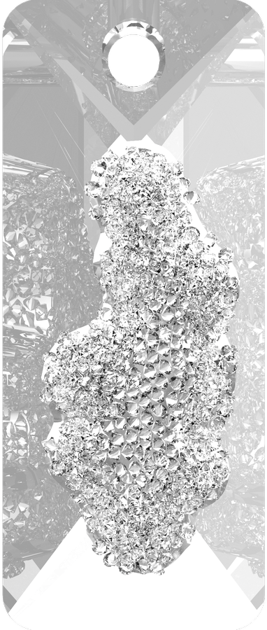 36MM生長水晶長方形-白色
