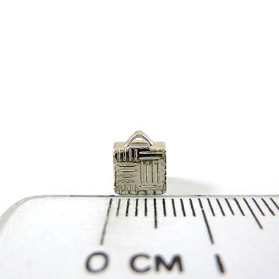 銅鍍正白K色條紋扁繩夾山-6mm