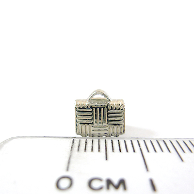 銅鍍正白K色條紋扁繩夾山-8mm