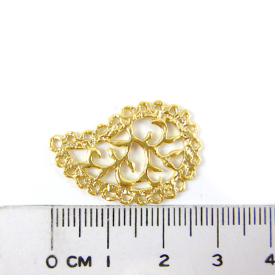 銅鍍霧金色單孔水滴形葉子