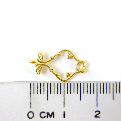 銅鍍霧金色雙孔水瓶形葉子