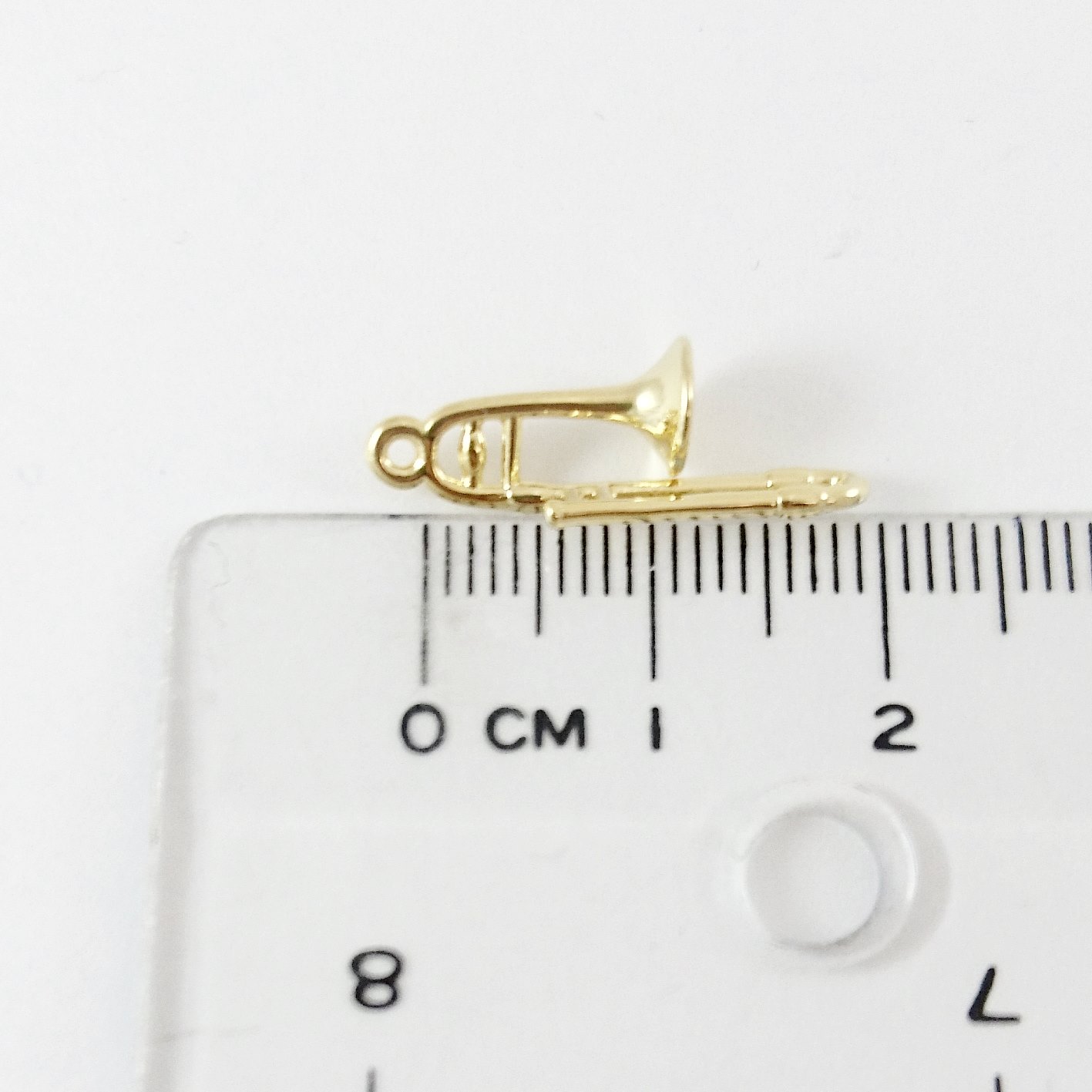 銅鍍金色單孔長號