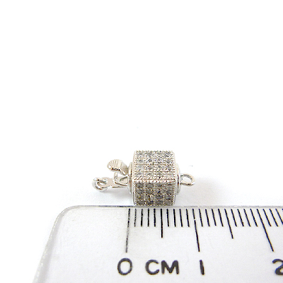 銅鍍正白K色單孔正方形密鑲扣頭