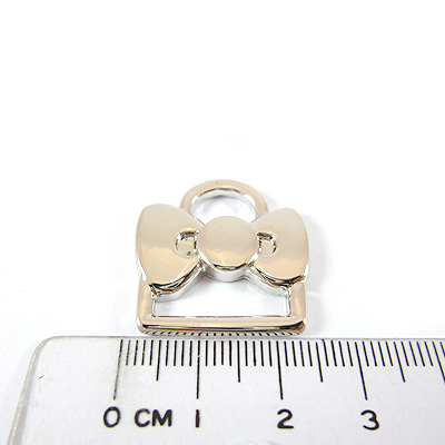 合金鍍正白K色蝴蝶結緞帶掛鉤