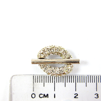 正白K波浪唇形鑲鑽-白色