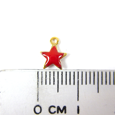 銅鍍金色單孔上色星星