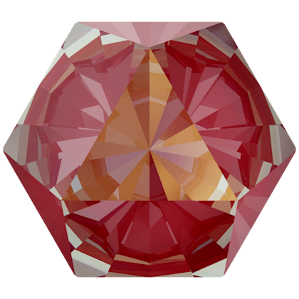 6X6.9mm萬花筒六邊形-皇家紅閃彩