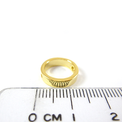 銅鍍金色雙孔圈(小)