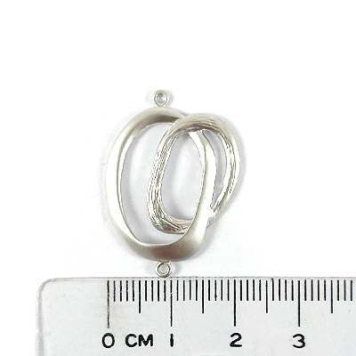 霧銀雙孔互套中空橢圓