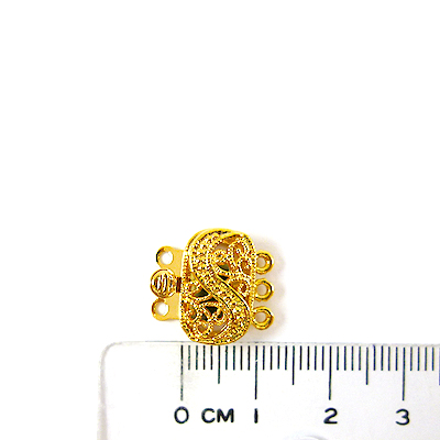 金色三孔橢圓S形扣頭