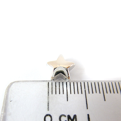 銅鍍正白K色橫洞星星