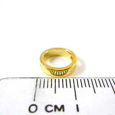 銅鍍金色雙孔圈(大)