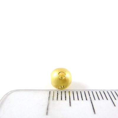 銅鍍霧金色圓點雕刻圓球-6mm