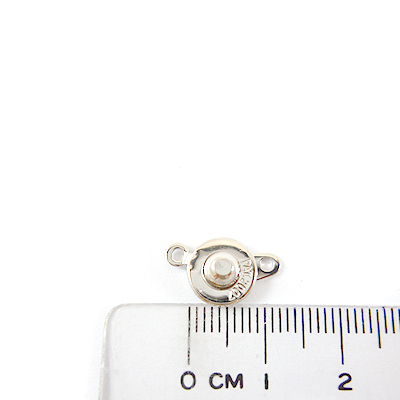 銅鍍正白K色單孔日製壓扣-8mm