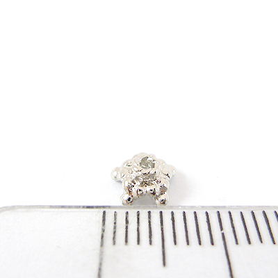 正白K色點狀星星花帽