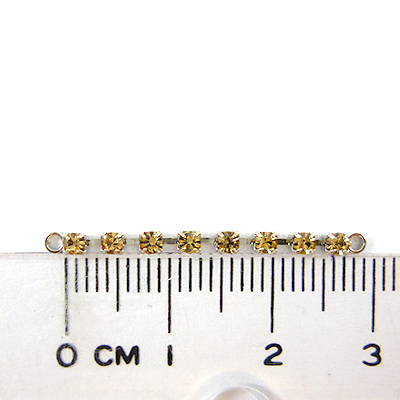 正白K色雙孔八顆排鑽-茶色