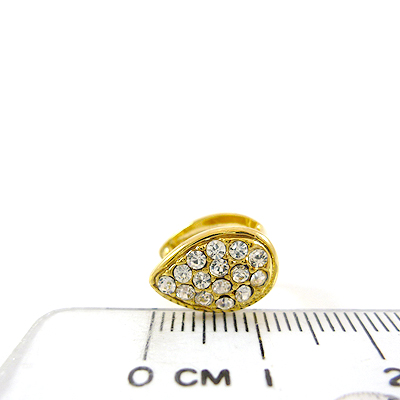 金色蛋形鑲鑽夾頭