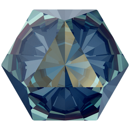 6X6.9mm萬花筒六邊形-皇家藍閃彩