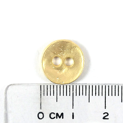 銅鍍霧金色中空雙孔圓形
