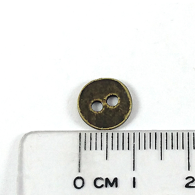 銅鍍青古銅色中空雙孔圓形
