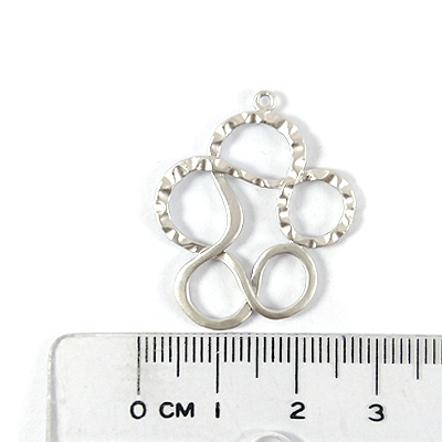 霧銀色雙繩紋八字編