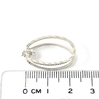 銅鍍正白K色雙孔雙層刻紋橢圓圈