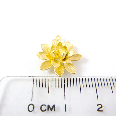 銅鍍霧金雙孔蓮花