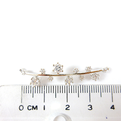 銅鍍正白K色雙孔繁星