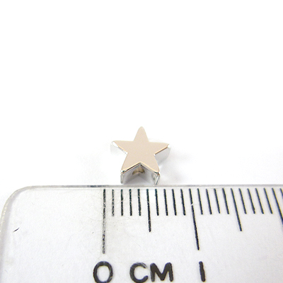 銅鍍白K色橫洞星星