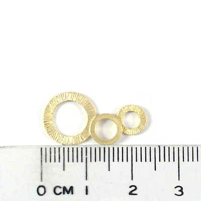 銅鍍霧金色三圓組合